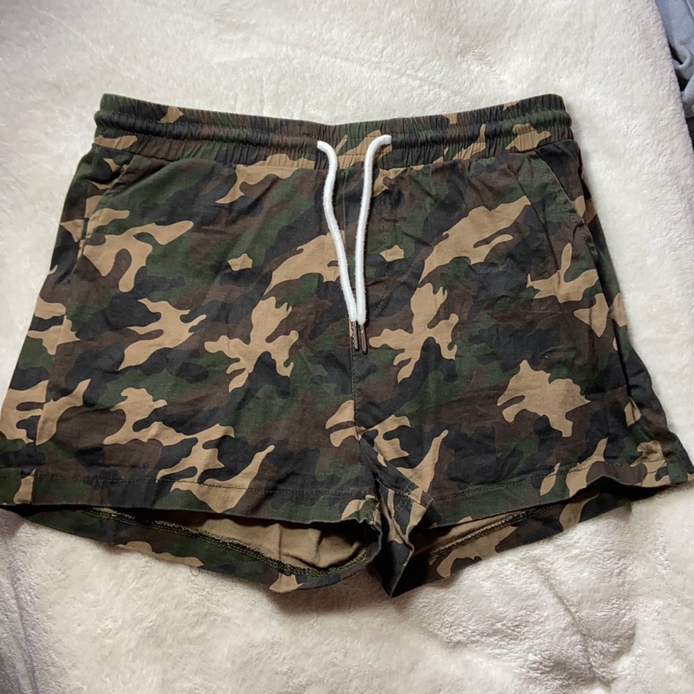 Camo Drawstring SHEIN shorts